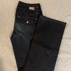Paige Boot Cut Dark Denim Jeans
Instead 31” waist: 26